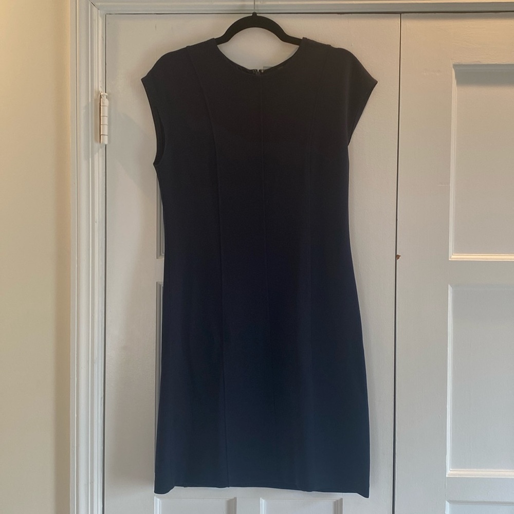 Theory Navy Onine Oxford Knit Dress